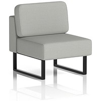 Brixworth Modular Seating Central Unit, With Black Legs, In Sumi Fabric, Tokyo