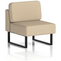 Brixworth Modular Seating Central Unit, With Black Legs, In Yoredale Fabric, Gordale