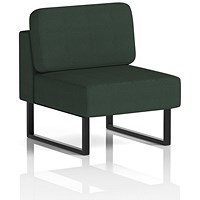 Brixworth Modular Seating Central Unit, With Black Legs, In Yoredale Fabric, Ingleton