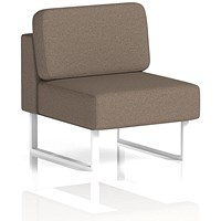 Brixworth Modular Seating Central Unit, With White Legs, In X2 Fabric, Theory