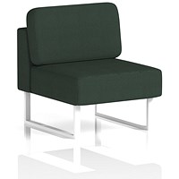 Brixworth Modular Seating Central Unit, With White Legs, In Yoredale Fabric, Ingleton