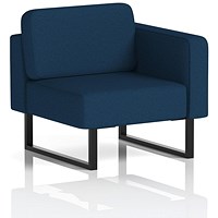 Brixworth Modular Seating Left Unit, With Black Legs, In X2 Fabric, Calculus