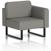 Brixworth Modular Seating Left Unit, With Black Legs, In X2 Fabric, Number