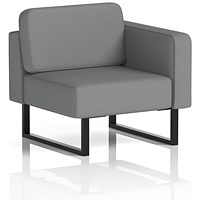 Brixworth Modular Seating Left Unit, With Black Legs, In Synergy Fabric, Partner