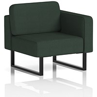 Brixworth Modular Seating Left Unit, With Black Legs, In Yoredale Fabric, Ingleton