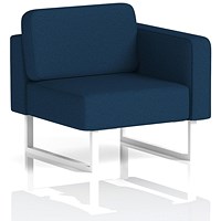 Brixworth Modular Seating Left Unit, With White Legs, In X2 Fabric, Calculus