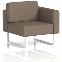 Brixworth Modular Seating Left Unit, With White Legs, In X2 Fabric, Theory