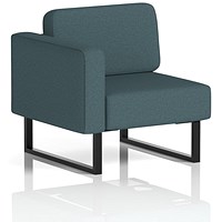 Brixworth Modular Seating Right Unit, With Black Legs, In X2 Fabric, Polygon