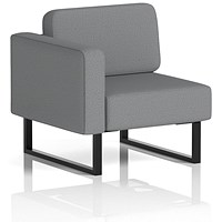 Brixworth Modular Seating Right Unit, With Black Legs, In Synergy Fabric, Partner