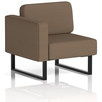 Brixworth Modular Seating Right Unit, With Black Legs, In Sumi Fabric, Osaka