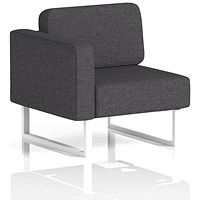 Brixworth Modular Seating Right Unit, With White Legs, In X2 Fabric, Arithmetic