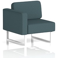 Brixworth Modular Seating Right Unit, With White Legs, In X2 Fabric, Polygon