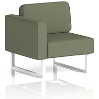 Brixworth Modular Seating Right Unit, With White Legs, In Main Line Flax Fabric, Monument