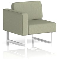 Brixworth Modular Seating Right Unit, With White Legs, In Main Line Flax Fabric, Newbury