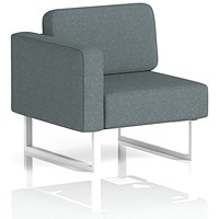 Brixworth Modular Seating Right Unit, With White Legs, In Main Line Flax Fabric, Westminster