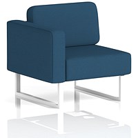 Brixworth Modular Seating Right Unit, With White Legs, In Sumi Fabric, Uto