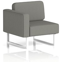 Brixworth Modular Seating Right Unit, With White Legs, In Yoredale Fabric, Hardraw