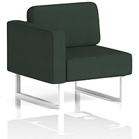 Brixworth Modular Seating Right Unit, With White Legs, In Yoredale Fabric, Ingleton