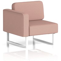 Brixworth Modular Seating Right Unit, With White Legs, In Yoredale Fabric, Kidstone