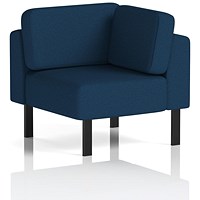 Brixworth Modular Seating Corner Unit, With Black Legs, In X2 Fabric, Calculus