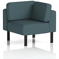 Brixworth Modular Seating Corner Unit, With Black Legs, In X2 Fabric, Polygon