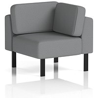 Brixworth Modular Seating Corner Unit, With Black Legs, In Synergy Fabric, Partner