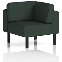 Brixworth Modular Seating Corner Unit, With Black Legs, In Yoredale Fabric, Ingleton