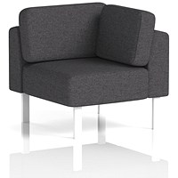 Brixworth Modular Seating Corner Unit, With White Legs, In X2 Fabric, Arithmetic