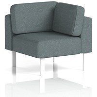 Brixworth Modular Seating Corner Unit, With White Legs, In Main Line Flax Fabric, Westminster