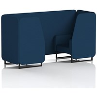 Brixworth 2 Seater Booth, Black Legs, X2 Fabric, Calculus Panels And Sofa