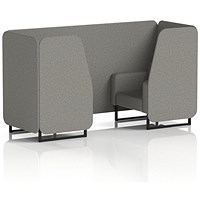 Brixworth 2 Seater Booth, Black Legs, X2 Fabric, Number Panels And Sofa