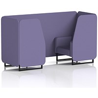 Brixworth 2 Seater Booth, Black Legs, Synergy Fabric, Order Panels And Sofa