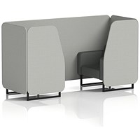 Brixworth 2 Seater Booth, Black Legs, Sumi Fabric, Tokyo Panels And Kobe Sofa