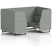 Brixworth 4 Seater Booth, Black Legs, Rivet Fabric, Prime Panels And Sofa