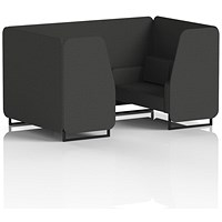 Brixworth 4 Seater Booth, Black Legs, Synergy Fabric, Mix Panels And Sofa