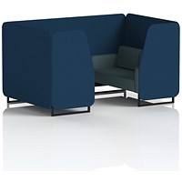 Brixworth 4 Seater Booth, Black Legs, X2 Fabric, Calculus Panels And Polygon Sofa