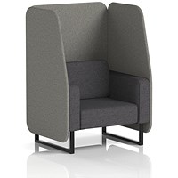 Brixworth 1 Seater Open Booth, Black Legs, X2 Fabric, Number Panels And Arithmetic Sofa