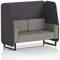 Brixworth 2 Seater Open Booth, Black Legs, X2 Fabric, Arithmetic Panels And Number Sofa