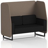 Brixworth 2 Seater Open Booth, Black Legs, X2 Fabric, Theory Panels And Diameter Sofa