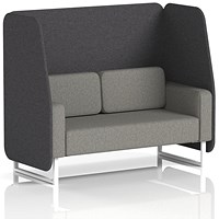 Brixworth 2 Seater Open Booth, White Legs, X2 Fabric, Arithmetic Panels And Number Sofa