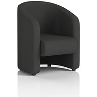 Lamport Armchair, With Black Feet, In Synergy Fabric, Mix