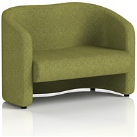 Lamport 2 Seater Sofa, With Black Feet, In Rivet Fabric, Olive