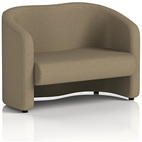 Lamport 2 Seater Sofa, With Black Feet, In Main Line Flax Fabric, Bank