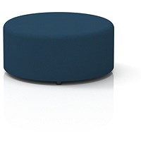 Harlestone Large Round Stool, In Sumi Fabric, Uto Body And Top