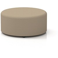 Harlestone Large Round Stool, In Yoredale Fabric, Gordale Body And Top