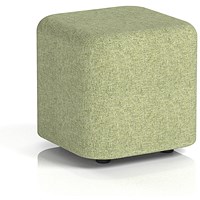 Harlestone Small Square Stool, In Rivet Fabric, Burnish Body And Top