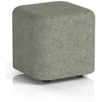 Harlestone Small Square Stool, In Rivet Fabric, Vitreous Body And Top