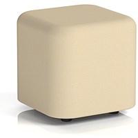 Harlestone Small Square Stool, In Sumi Fabric, Zen Body And Top