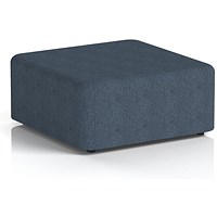 Harlestone Large Square Stool, In Rivet Fabric, Crucible Body And Top