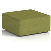 Harlestone Large Square Stool, In Rivet Fabric, Olive Body And Top